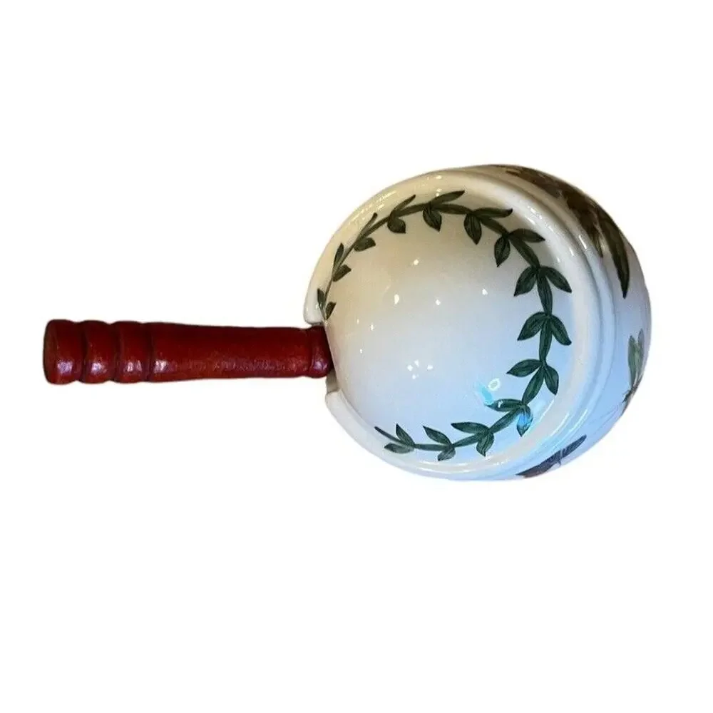 Portmeirion Botanic Garden Speedwell Condiment Pot & Lid Spoon Mustard Jam